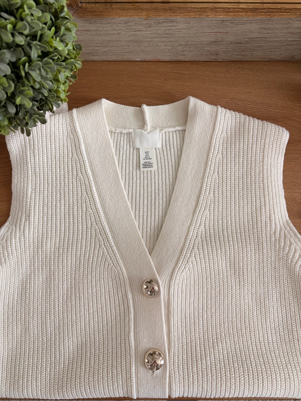 H&M Rib Knit Sweater Vest Size S